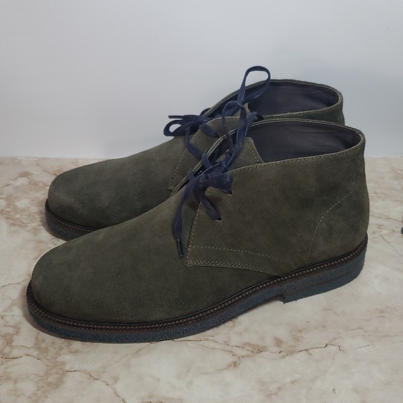 Donald Pliner Levi Men\'s Olive Suede Chukka Boots 9